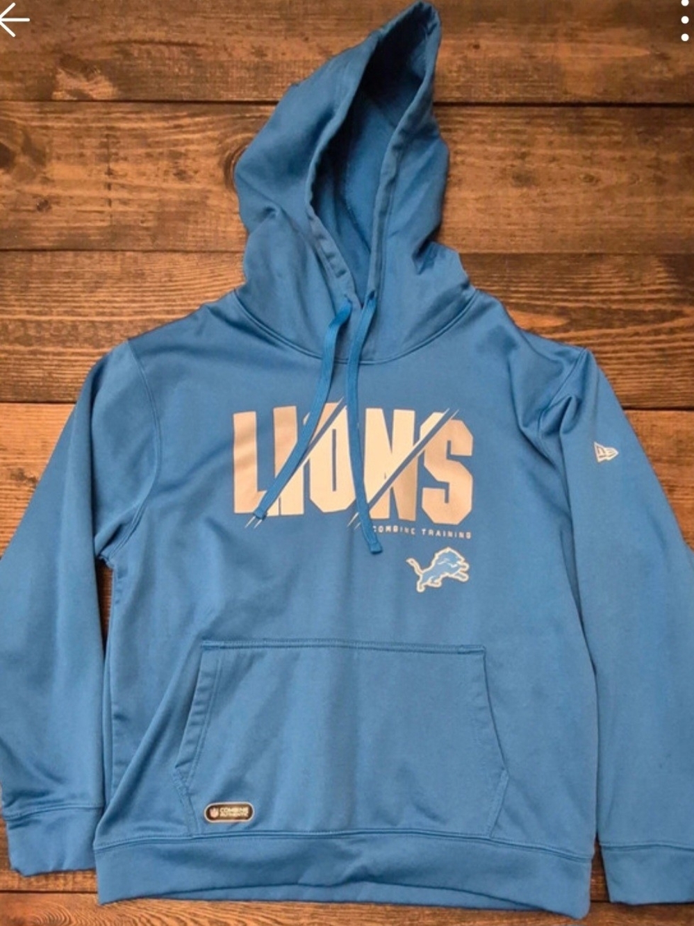 NFL Light Blue Lions Crewneck Hoodie